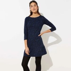 🥰🥰LOFT Floral Jacquard Blue Dress🥰🥰